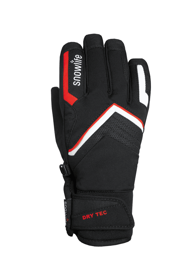 Winter- und Ski-Handschuh, Glove, schwarz, rot, weiss
