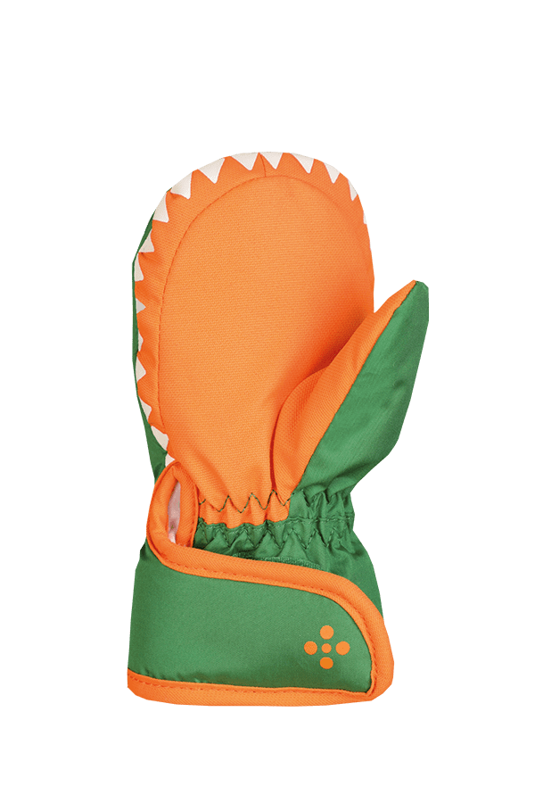 Baby Animal Mitten, warme Baby Fausthandschuhe im Tierdesign Krokodil, Farbe Grün, Ansicht Handinnenfläche
