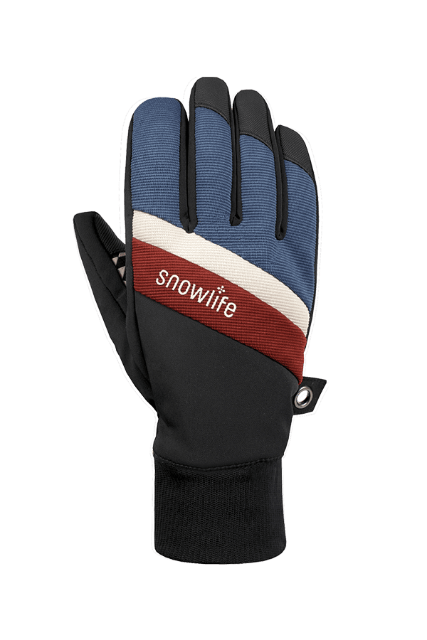Winter- und Ski-Handschuh, Glove, grau, beige, blau