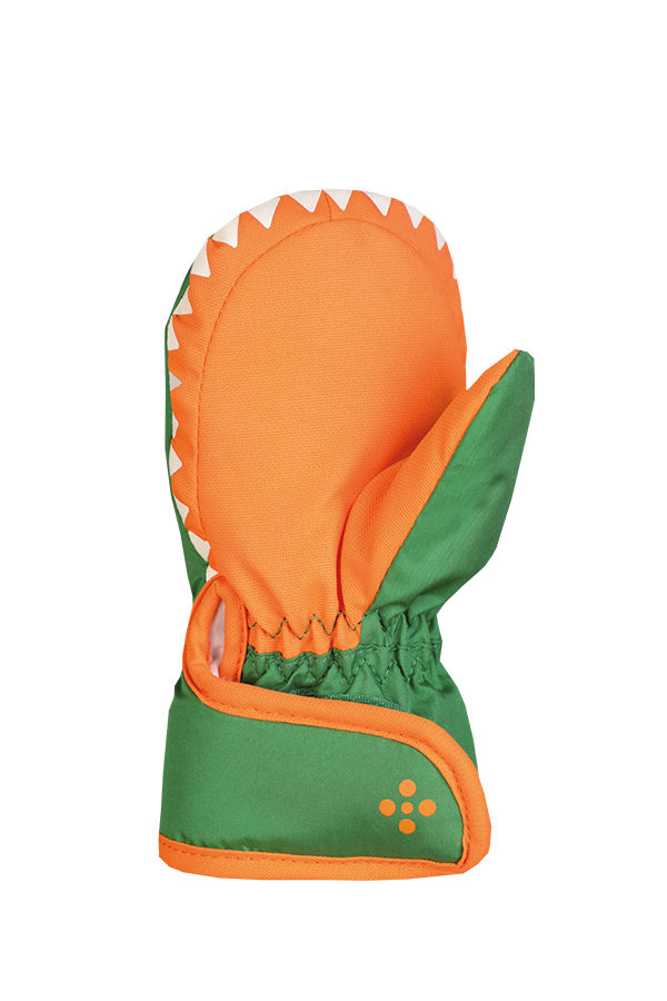 Baby Animal Mitten, warm baby mittens in animal design crocodile, colour green, view palm