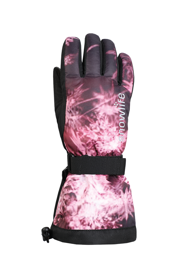 Juniors Long Cuff DT Glove, snow flower, rosa