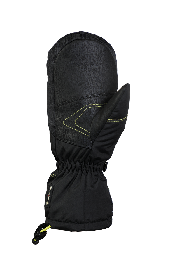 Junior Lucky GTX Glove, Fausthandschuhe für Kinder, mit Gore-Text Membrane, warm, atmungsaktiv, wasserfest, schwarz, gelb