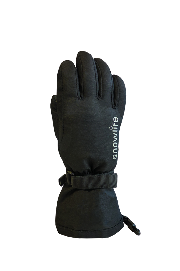 Kids Long Cuff DT Glove, Gants pour enfants avec longue manchette, noir