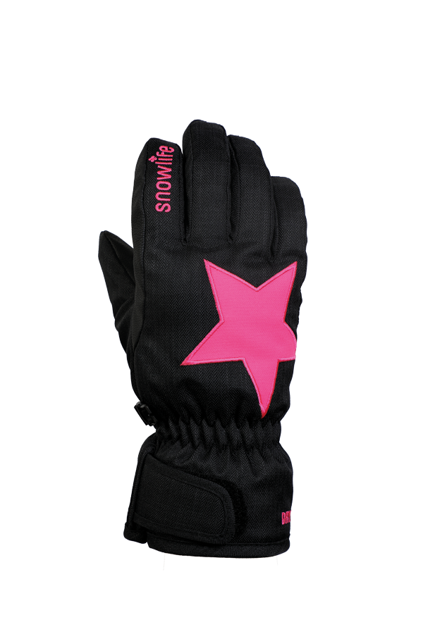 Kids Sirius DT Glove, Gants pour enfants, très chaud, coupe-vent, imperméable, noir, pink