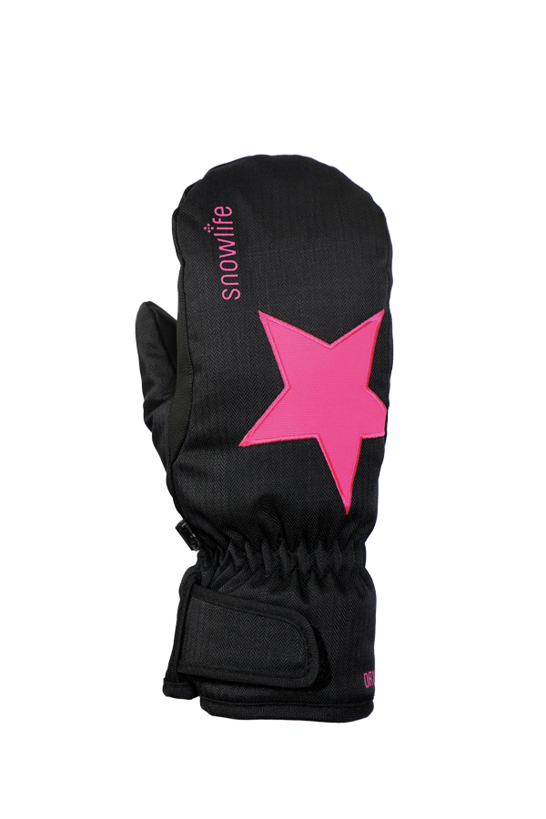Kids Sirius DT Glove, Fausthandschuhe, Kinderhandschuhe, sehr warm, windabweisend, wasserabweisend, schwarz, pink