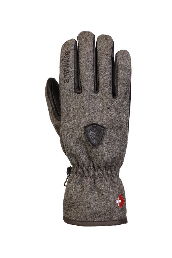 Swiss Shephard Glove, Gants avec laine de suisse, tradition, brun