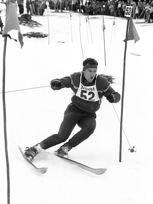 Nando Pajarola during a ski race