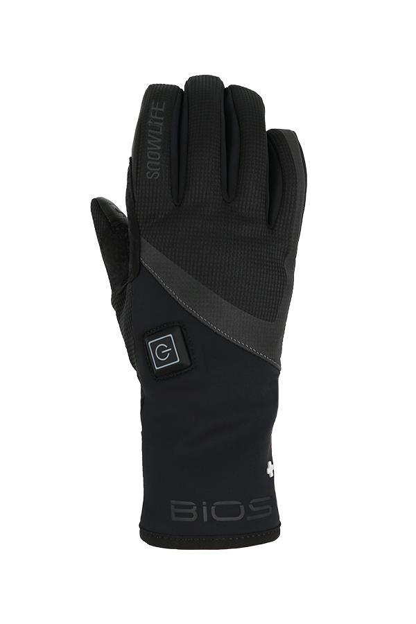 BIOS Heat DT Glove, Beheizbar, Leder, Fausthandschuh, schwarz