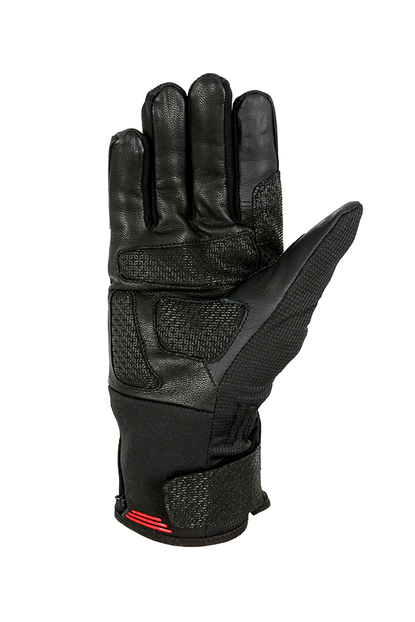 BIOS Heat DT Glove, Beheizbar, Leder, Fausthandschuh, schwarz