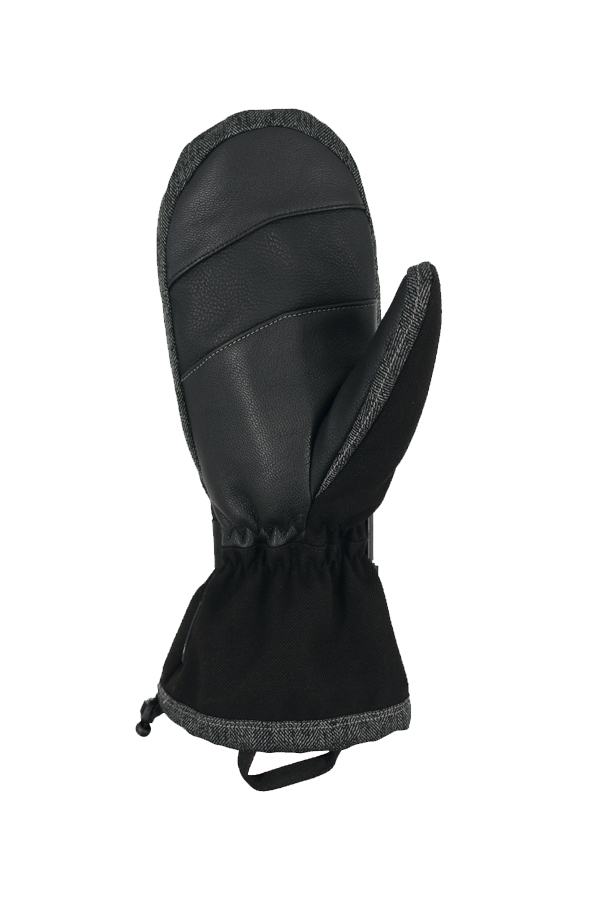 THERMO MITTEN, Heatable, Genuine leather, Zip pocket, Finger lining, i-touch, Lavalan